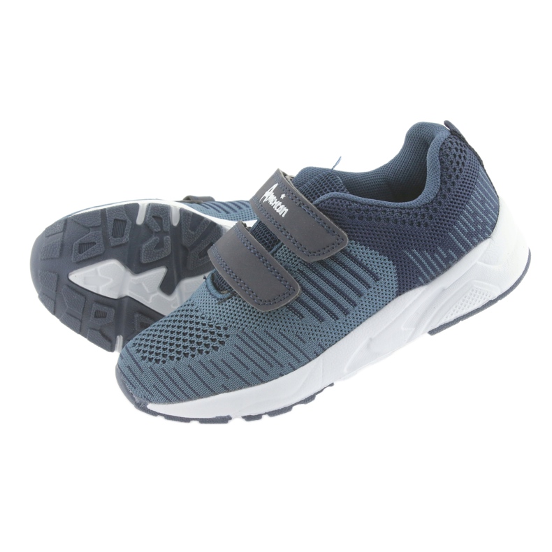 American Club Amerikanska CA05 marinblå kardborresportskor 5