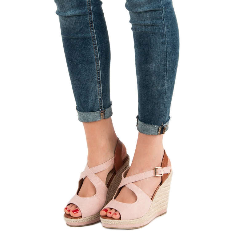 Laura Mode Sandaler med hög klack rosa 1