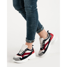 Moderiktiga skor på plattformen vit mångfärgad 2