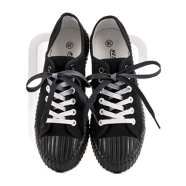 Yes Mile Trendiga svarta sneakers 1