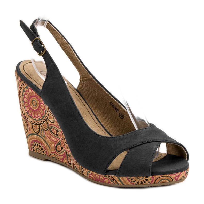 Corina Trendiga Ethno -sandaler svart 1