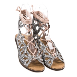 Corina Glitter sandaler grå 1