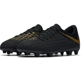 Nike Hypervenom Phantom 3Club Fg Jr AJ4146-090 fotbollsskor svart svart 2