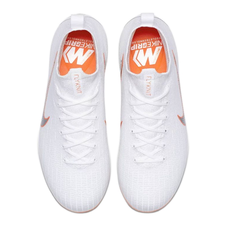 Nike Mercurial Superfly 6 Elite Fg Jr AH7340-107 fotbollsskor vit vit 2