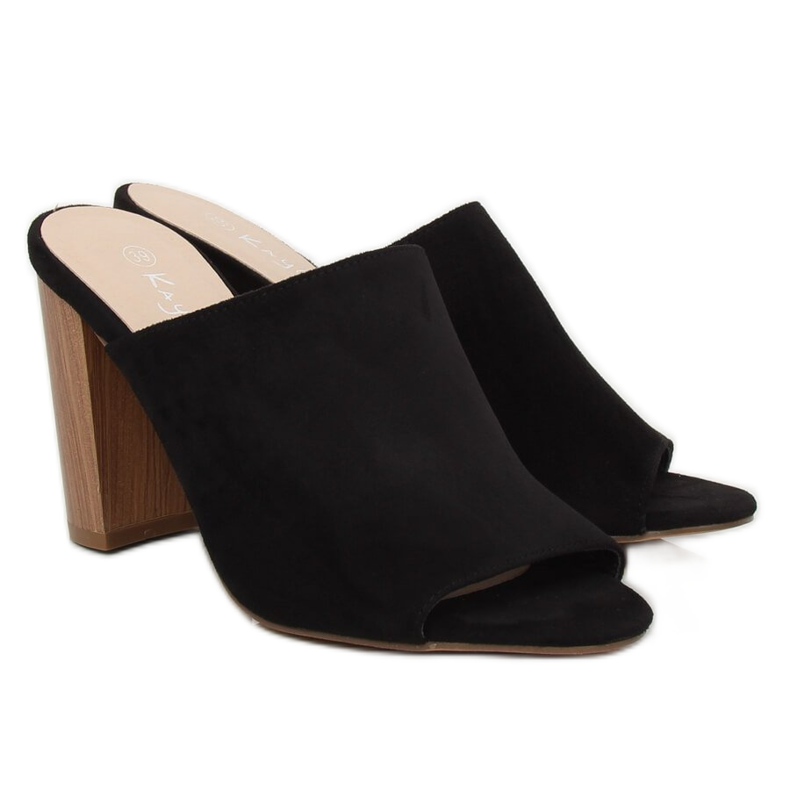 Svart 88010 Svarta höga klackar 2