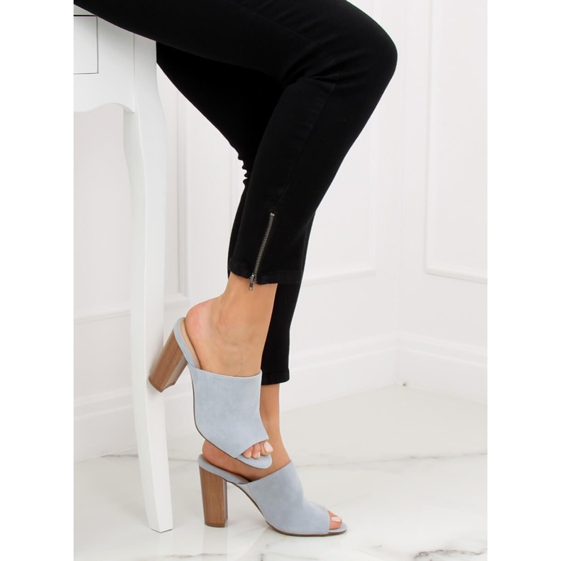 Blå 88010 Blå höga klackar 1