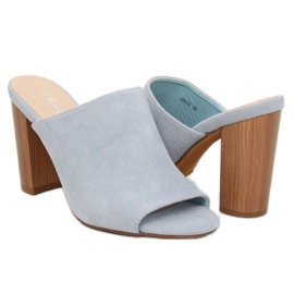 Blå 88010 Blå höga klackar 2