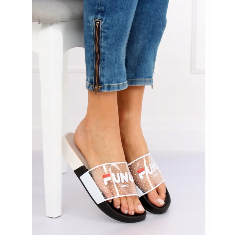 Svart Kvinnors svarta tofflor ZD807 Svart mångfärgad 1