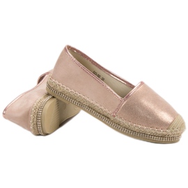 Lucky Shoes Pulver Espadrilles med kristaller rosa 1