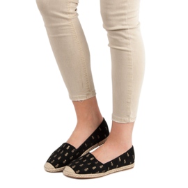 Lucky Shoes Svarta espadriller i ananas 1