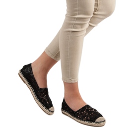 Lucky Shoes Svart spets Espadrilles 2