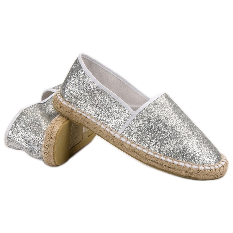 Cm Paris Glitter Silver Espadrilles grå 1