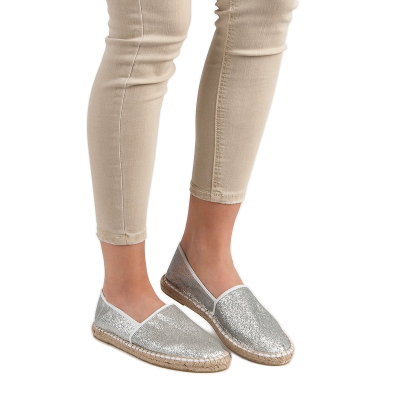 Cm Paris Glitter Silver Espadrilles grå 2