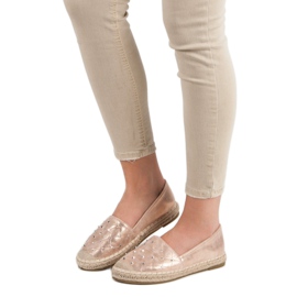 Lucky Shoes Espadrilles med jetplan rosa 1