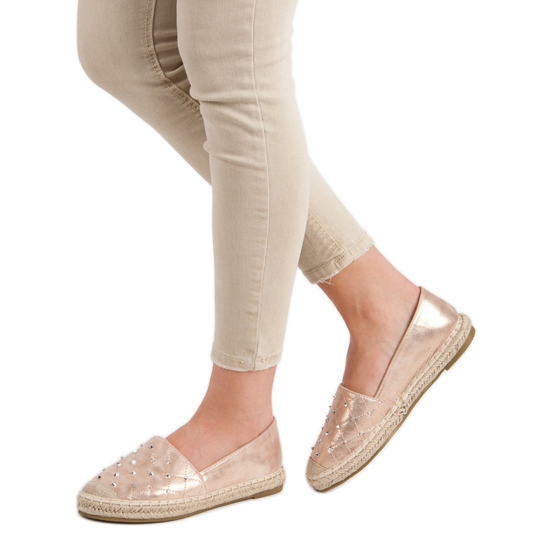 Lucky Shoes Espadrilles med jetplan rosa 2