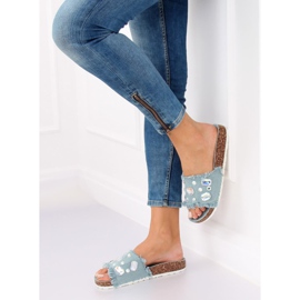 Blå denim tofflor CK100 LT.BLUE mångfärgad 1