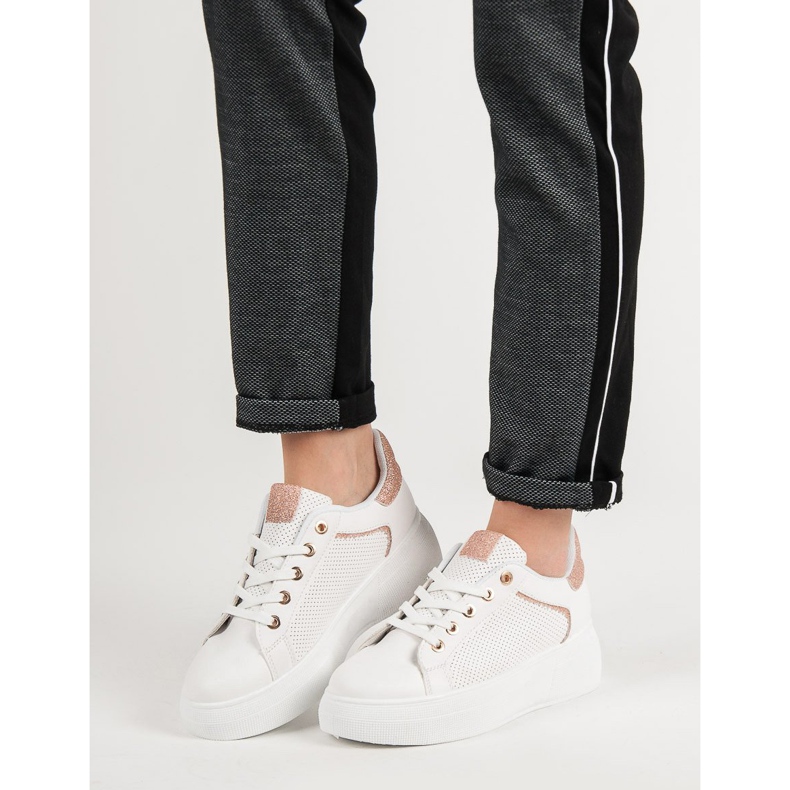 Sportskor med glitter vit 1
