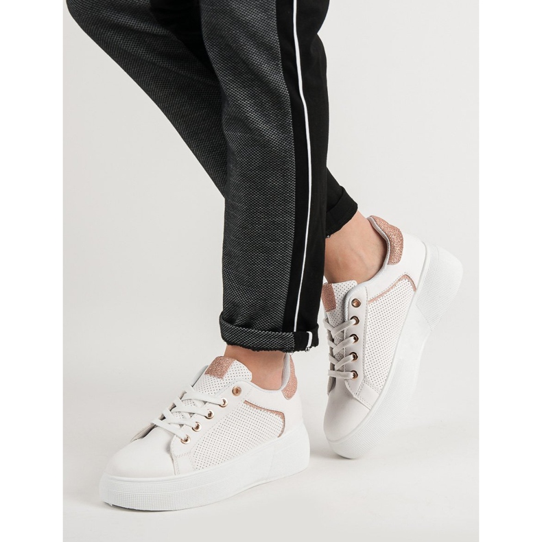 Sportskor med glitter vit 2