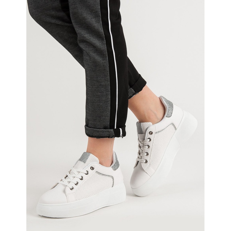 Sportskor med glitter vit 2