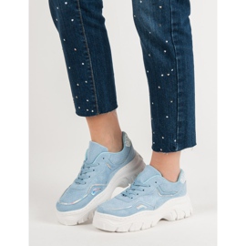 Trendiga blå sneakers 2