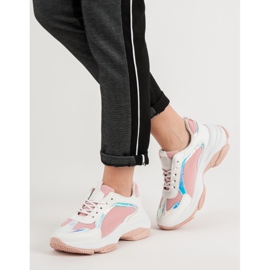 Renda Trendiga sneakers vit rosa 2