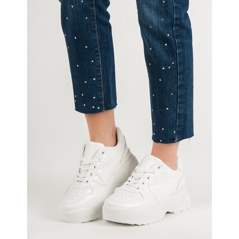 Kylie Sneakers på plattformen vit 1