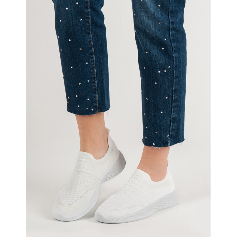 Weide Trendiga textilskor vit 1