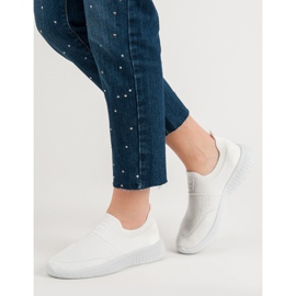 Weide Trendiga textilskor vit 2