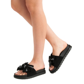 Seastar Mocka tofflor för kvinnor svart 1