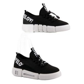 Sportskor med manschettkärlek svart 1