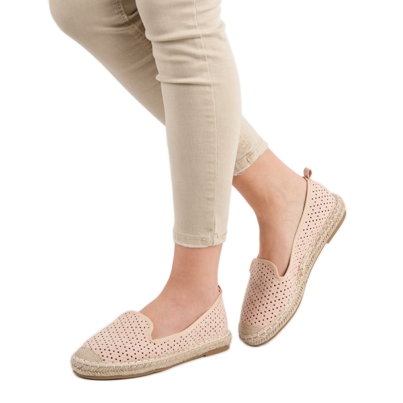 Lucky Shoes Powder Openwork Lords rosa 2