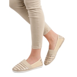 Kayla Glänsande Espadrilles gul 1
