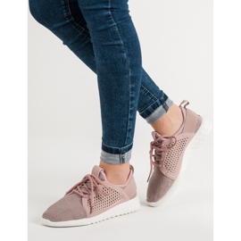 Trendiga textilskor violett 1