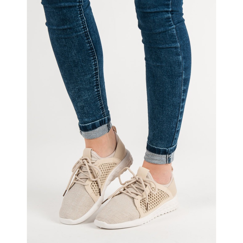 Trendiga textilskor brun 2