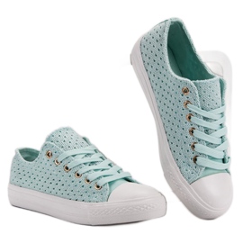 Mint textil sneakers grön 2