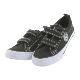 American Club American Children's Brush Sneakers Svart kardborrband 4