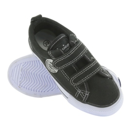 American Club American Children's Brush Sneakers Svart kardborrband 3