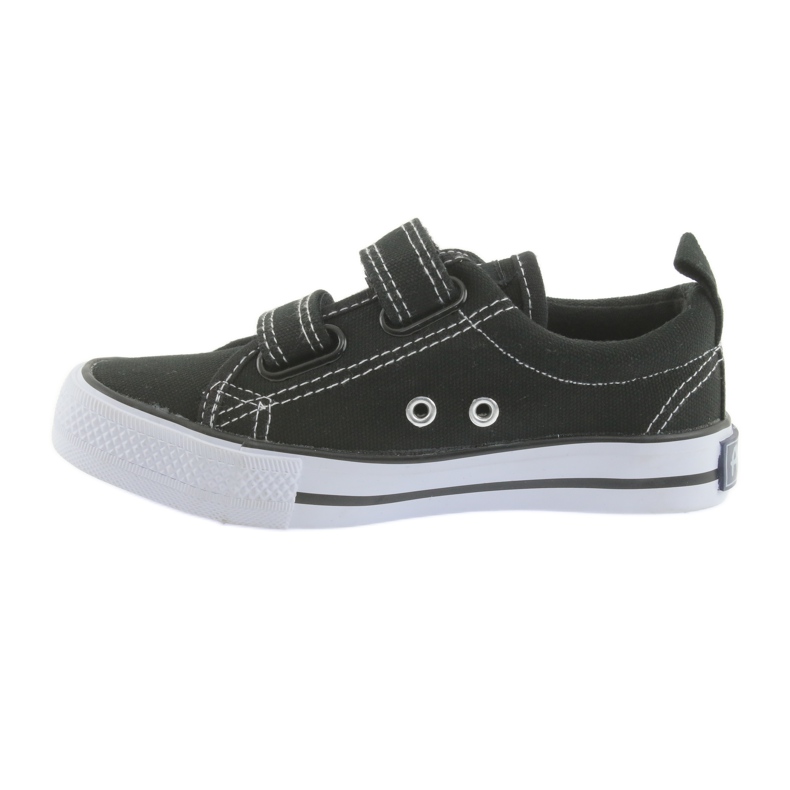 American Club American Children's Brush Sneakers Svart kardborrband 2