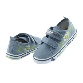 Blå jeans älskar Atletico sneakers, läderinsats 4