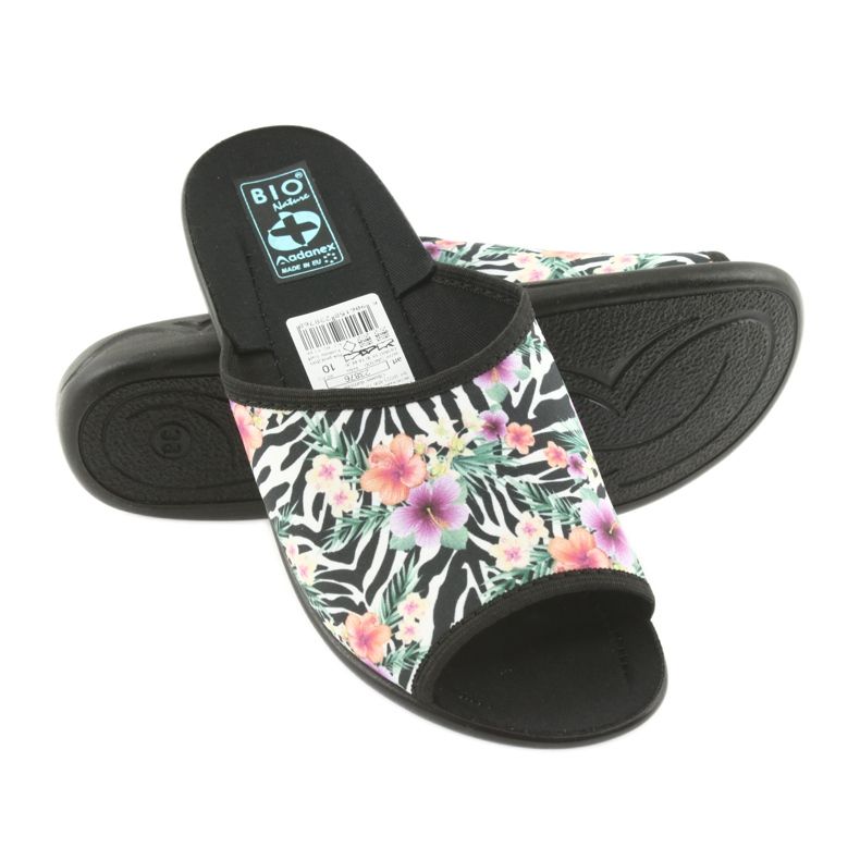 Dam zebra Adanex 23876 tofflor vit svart mångfärgad 4