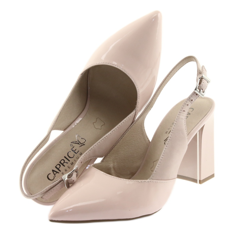 Kvinnors sandaler på stolpen till Caprice 29604 rosa 5