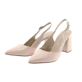 Kvinnors sandaler på stolpen till Caprice 29604 rosa 3