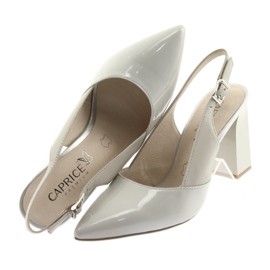 Grå damsandaler på stolpen Caprice 29604 6