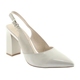 Grå damsandaler på stolpen Caprice 29604 1