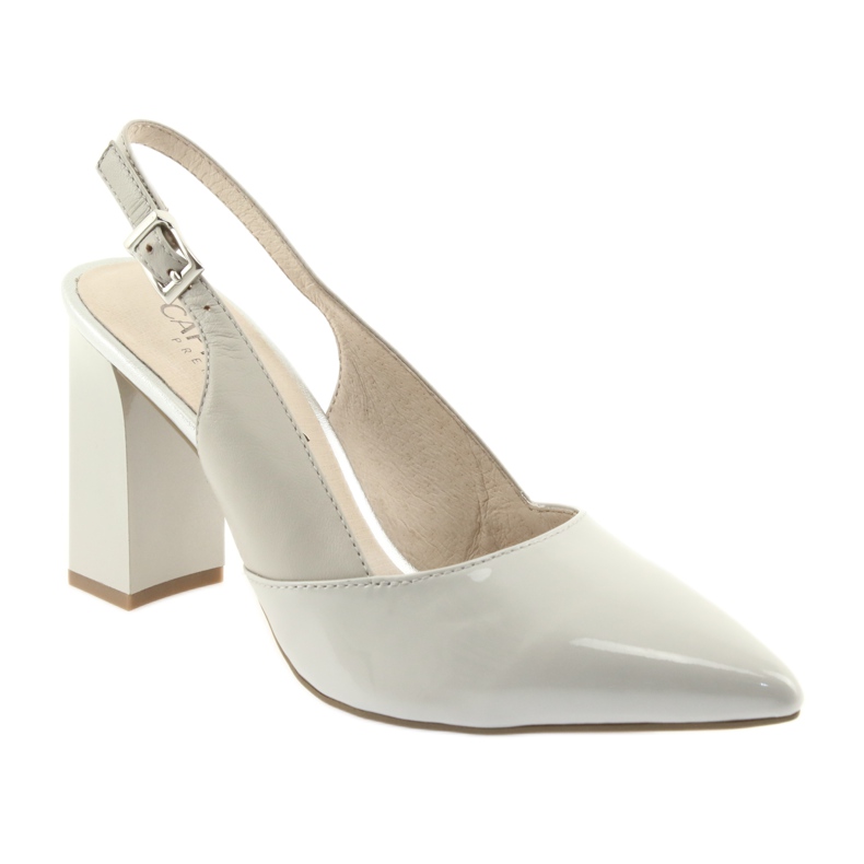 Grå damsandaler på stolpen Caprice 29604 1