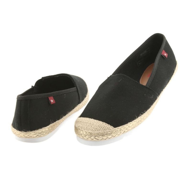 Big star ballerinas espadrilles 274727 svart gul 4