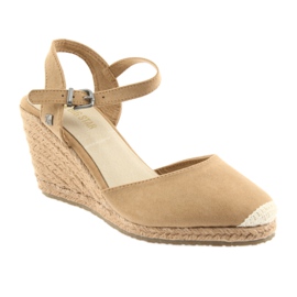 Big Star sandaler espadrilles 274A169 C.beż brun 1
