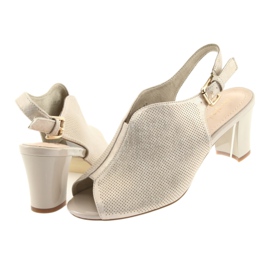 Sandaler på Sergio Leone 800 -stolpen beige gyllene 4