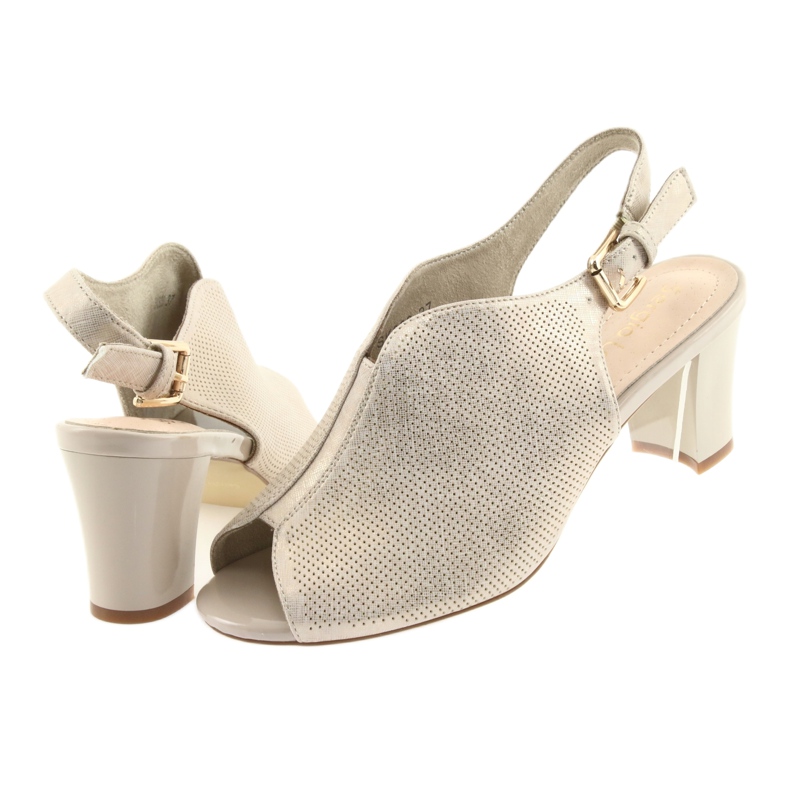 Sandaler på Sergio Leone 800 -stolpen beige gyllene 4