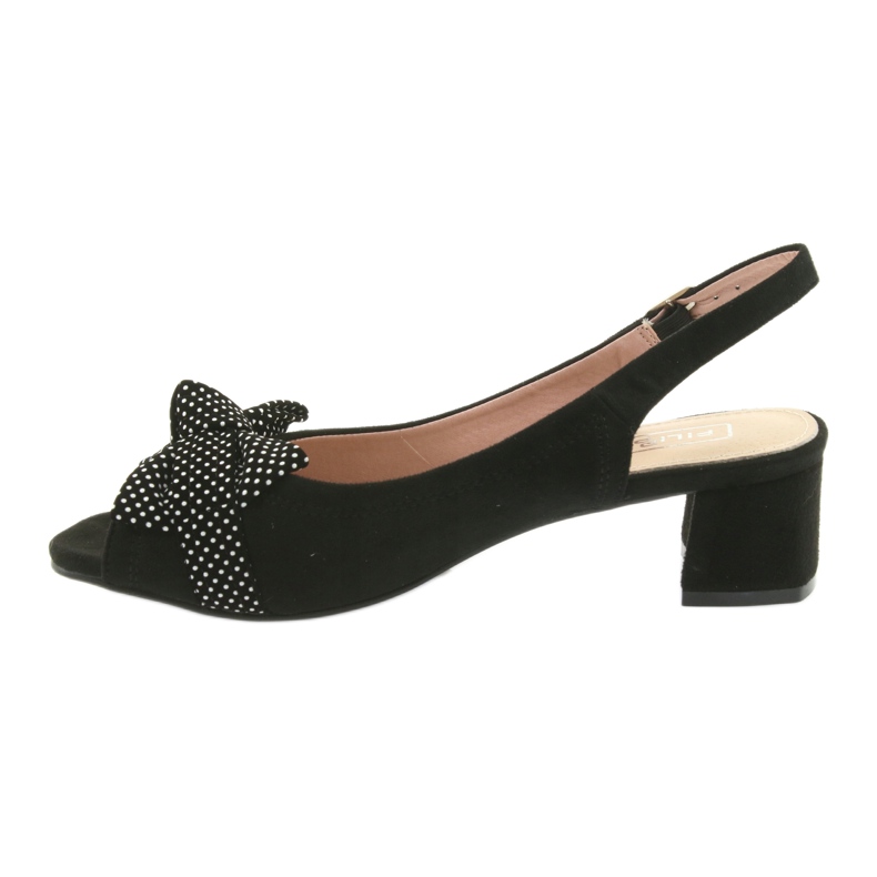 Bow Sandals Filippo 788 svart / prickar vit 2